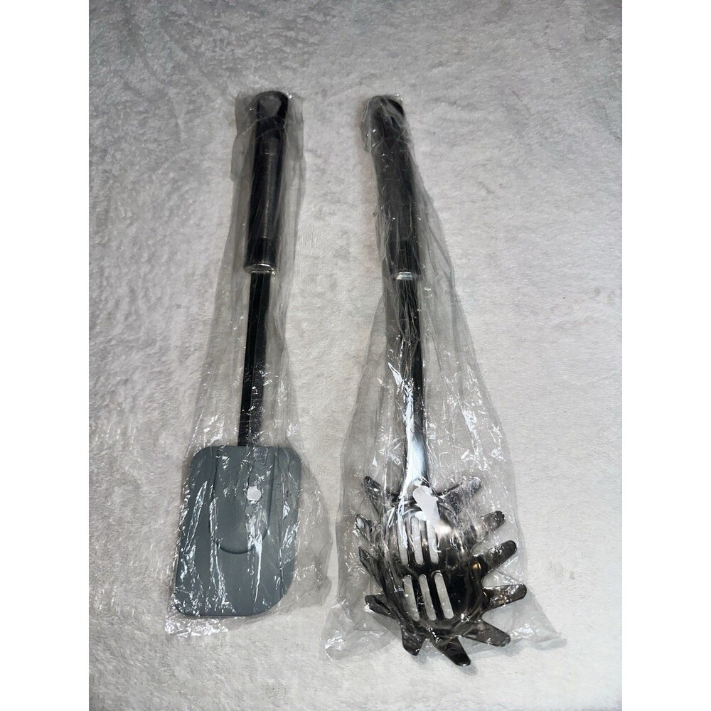 Home Hero Pasta Server & Silicone Spatula 2 Pc Kitchen Utensil Set New